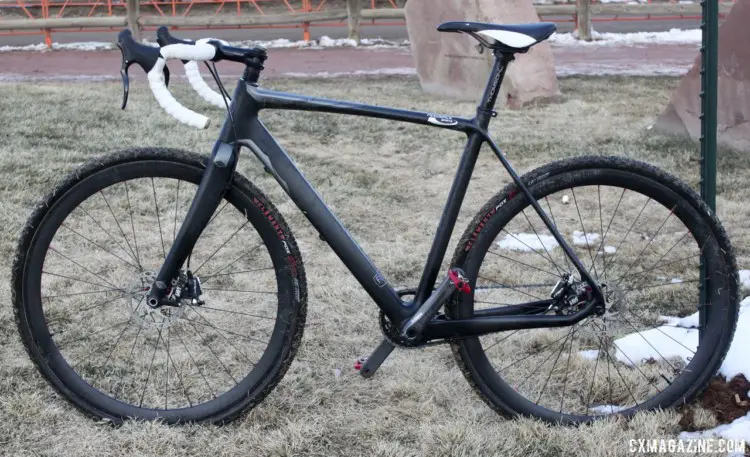 Allen stripped down what was a geared Foundry Harrow not too long before his National Championship ride to win the Singlespeed National Championship on his first try. © Cyclocross Magazine