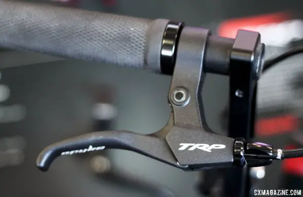 TRP Brakes has a new lever for its Fat Bike Spyke mechanical disc brake - Frost Bike 2014.  © Cyclocross Magazine