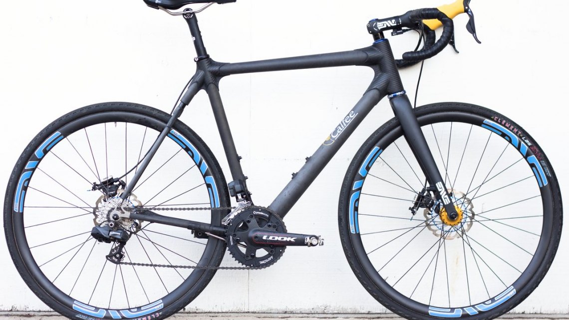 Calfee Design's Manta CX Prototype as ridden by CXM, and to be shown at NAHBS. © Cyclocross Magazine