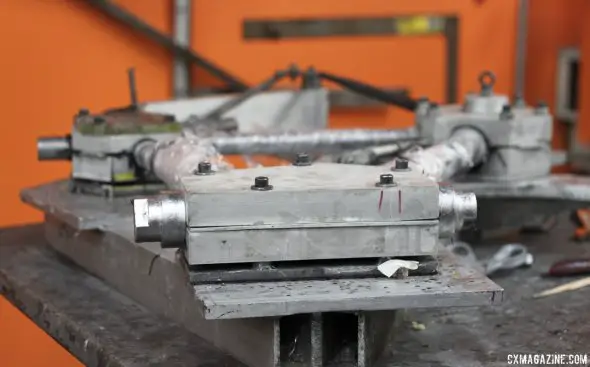 Lugs being molded for a Calfee Manta at Calfee headquarters. © Cyclocross Magazine