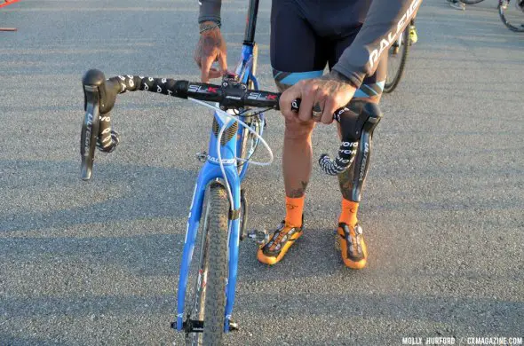 Berden's double rear shifters. © Cyclocross Magazine