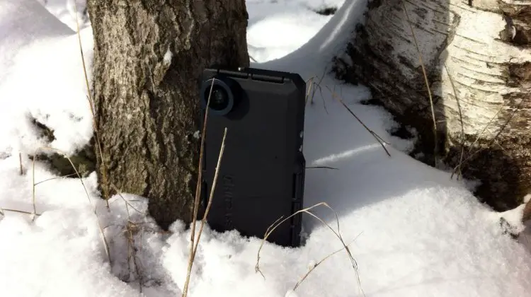 Hitcase in the wild: hanging out in sub-zero temperatures. © Cyclocross Magazine