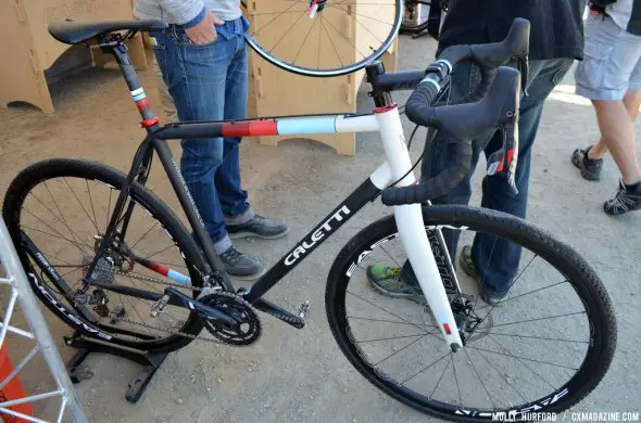 Easton showed off a handmade in the US Caletti with their wheels at Sea Otter 2014. © Cyclocross Magazine