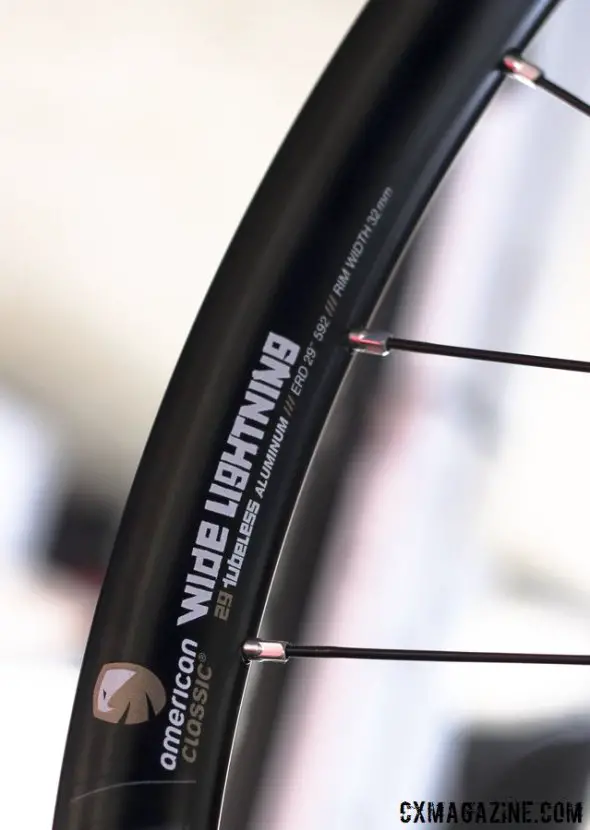 Wide Lightning is 29mm wide (internal), adding volume to cx tires. These might be the hot ticket for tubeless cyclocross racers not lining up for UCI races. © Cyclocross Magazine