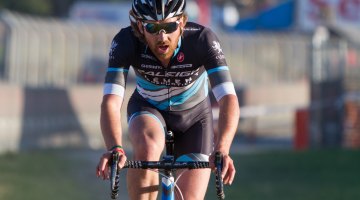 Driscoll heads to third in teh Sea Otter ’cross race. © Mike Albright