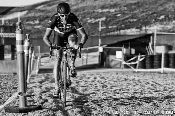 Berden makes his way through the sand during cyclocross at Sea Otter. © Mike Albright