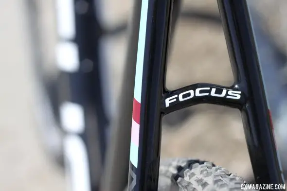 Focus' 2015 Mares cyclocross bike sheds grams, including at the seatstay bridge. © Cyclocross Magazine