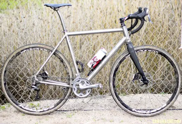 Kona's titanium Rove cyclocross & gravel bike seen at Sea Otter 2014. Frame only is $2000. © Cyclocross Magazine