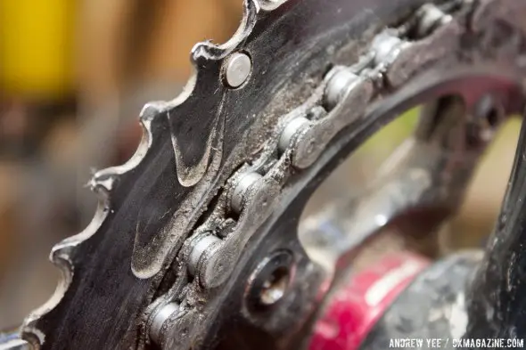 Even if it's time to clean your chain, the LevaTime ramps ensure fast, reliable shifts. © Cyclocross Magazine