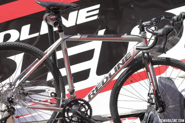 The new 2015 alloy Conquest from Redline at Sea Otter 2014. © Cyclocross Magazine