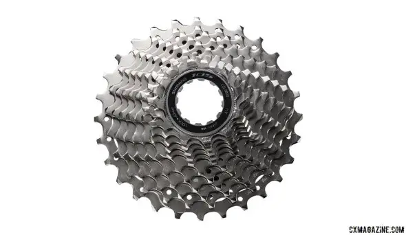 Shimano's new 105 5800 11-speed group features three cassettes: 12-25, 11-28 and 11-32t.