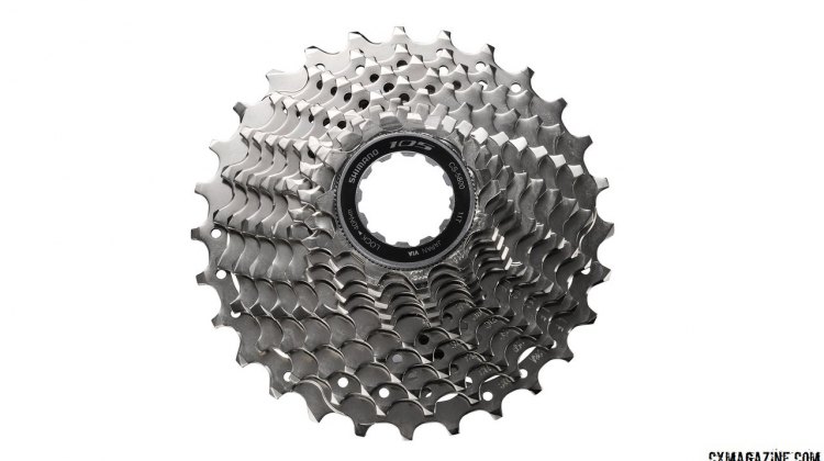 Shimano's new 105 5800 11-speed group features three cassettes: 12-25, 11-28 and 11-32t.