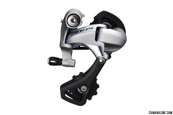 Shimano's 105 5800 11-speed group features short cage (SS) or medium cage (GS) rear derailleurs. GS rear derailleurs will accept a 32t cog. (Don't tell anyone but we've used SS on 36t on some bikes!)