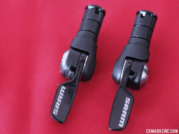SRAM's new 11-speed barcon shifters offer unlimited trim options and weight savings. © Cyclocross Magazine