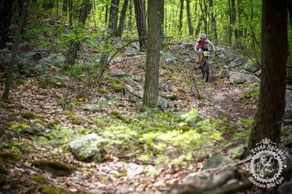 Vicki Barclay descends through the switchback sections at the top of Wildcat Gap