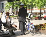 a suited cyclist spotted at the Bike to Work Week rally. © Jordan Fischer via Flickr