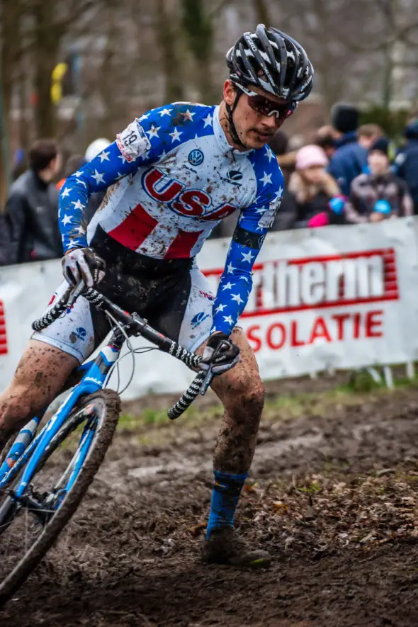 Allen Krughoff on the seventh lap at World Championships. © Pim Nijland / Peloton Photos