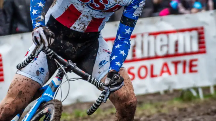 Allen Krughoff on the seventh lap at World Championships. © Pim Nijland / Peloton Photos