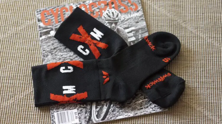 CXM's socks, by Swiftwick. The best you'll ever 'cross in.