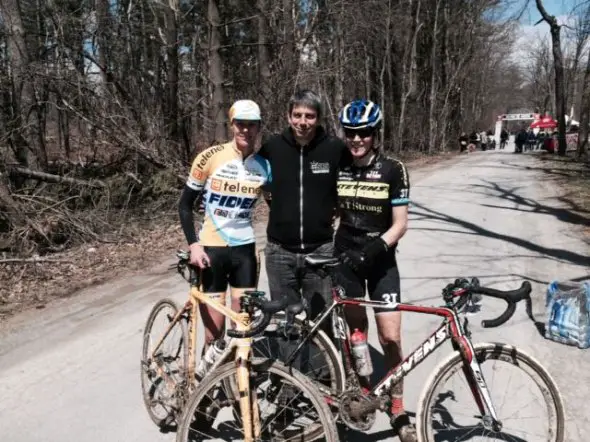 Us with Alex, the soigneur. © Christine Vardaros