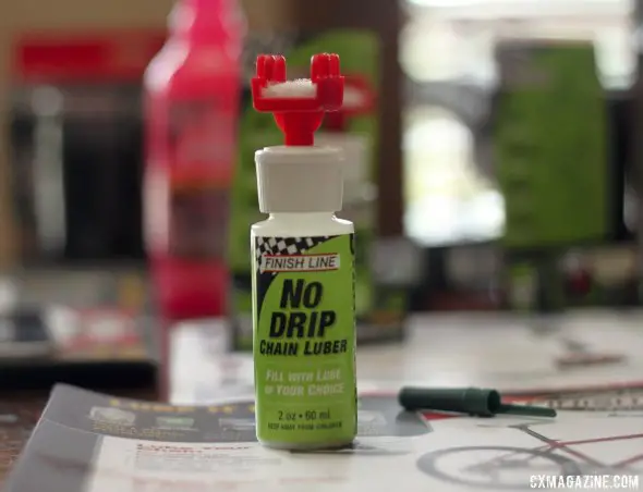 Finish Line offers its No Drip applicator to help apply any brand of lubricant to your chain. © Cyclocross Magazine