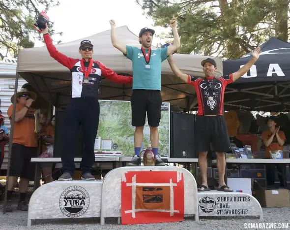 Left to right: Prenzlow, Kessler, Burt - 2014 Lost and Found gravel race. © Cyclocross Magazine