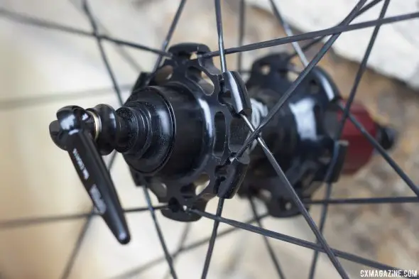 Gone missing from the new hubs: some extra aluminum and bearing preload adjustment. © Cyclocross Magazine