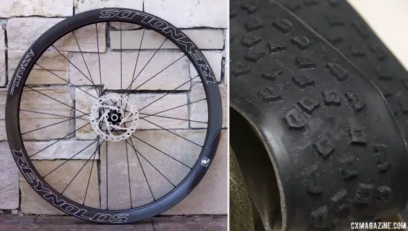 For July only, the Assault SLG Disc will come with free Hutchinson TORO CX tubular tires, tread shown above on a clincher model