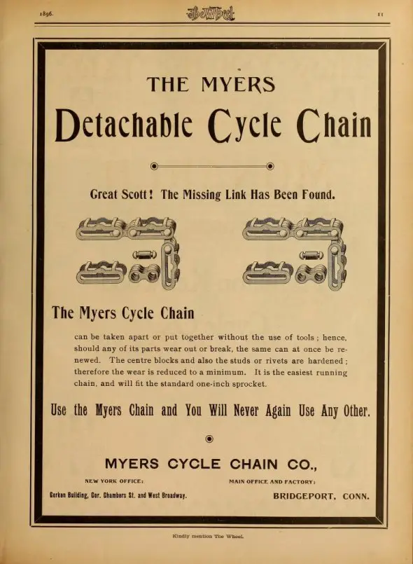 No tools! Master link chains from 1896.