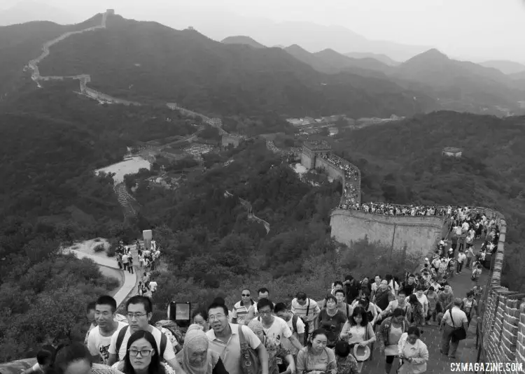 Racers and staff had a chance to tour The Great Wall on Friday before the race. © Cyclocross Magazine