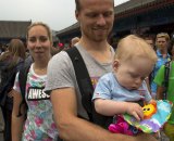 Thijs Al and family taking in The Great Wall the day before race. © Cyclocross Magazine
