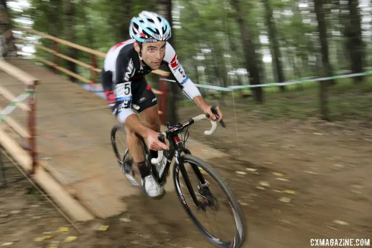 Justin Lindine missed repeating his third from last year, but was satisified with a sixth place in the 2014 C1 event. © Cyclocross Magazine