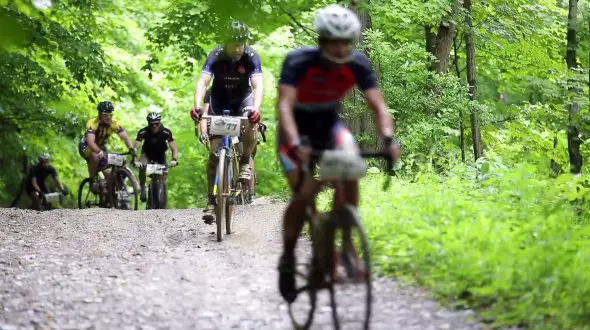 Hundreds of riders suffered through roads of all surfaces. during the Hilly Billy Roubaix. 