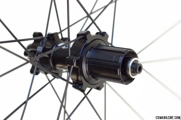 24 straight-pull psokes, 11-speed. 2015 Reynolds Assault Disc carbon tubular wheels. © Cyclocross Magazine