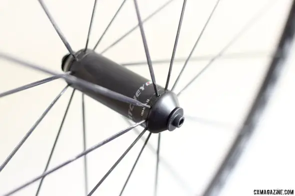 Ritchey says their Zeta II hubs rival DT Swiss for simplicity, weight and bearing management, but use J-bend spokes. © Cyclocross Magazine