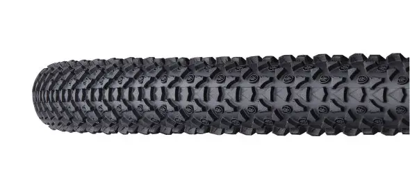 The Shield's tightly-packed knob pattern makes for a smooth-rolling hard pack or gravel tire. 