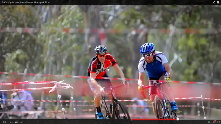 Video: Tight racing at the PACC Crossfire Cup Cyclocross Race in Adelaide, Australia.