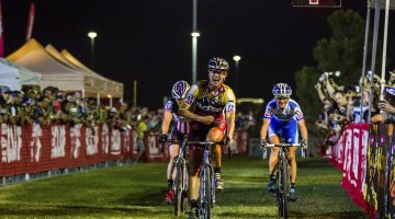 Meredith Miller (Noosa) taking the win. 2014 CrossVegas © Thomas van Bracht / Peloton Photos