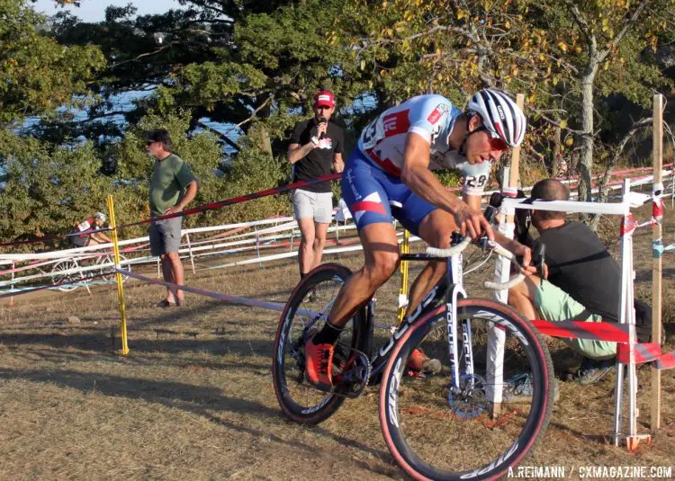 Jeremy Powers dominated the race after early attacks by Lukas Winterburg, who eventually took third. © Andrew Reimann