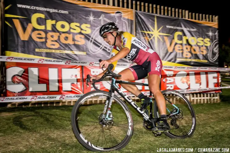 Meredith Miller (Noosa) biding her time before unleashing a powerful sprint to victory. © LasalaImages.com