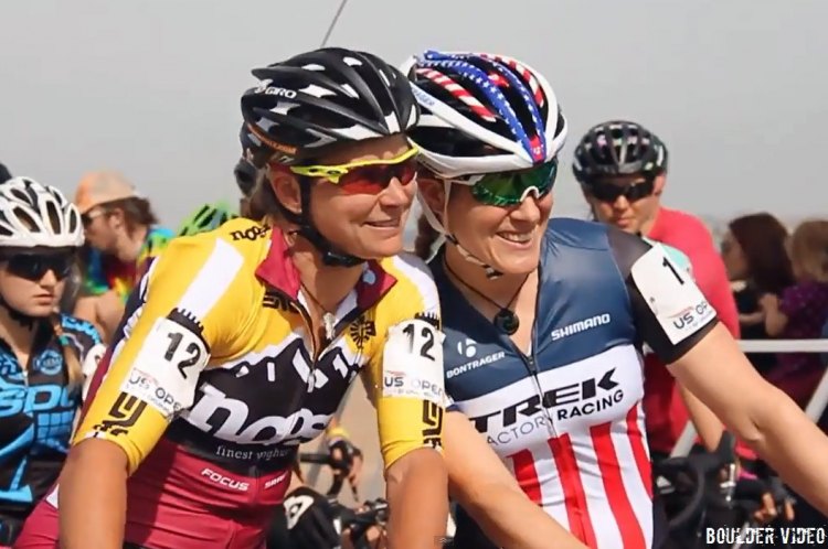 Miller and Compton don't show their pre-race jitters after battling at CrossVegas only days before© Boulder Video