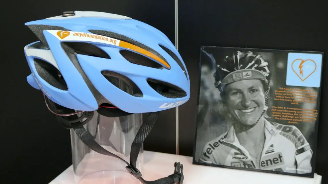 Lazer is creating an Amy Dombroski Foundation model of its O2 helmet to help raise funds for the organization. © Cyclocross Magazine