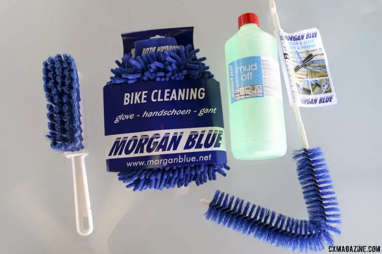 Got a dirty, muddy bike? Morgan Blue will help you get it clean, with brushes and "Mud Off." © Cyclocross Magazine