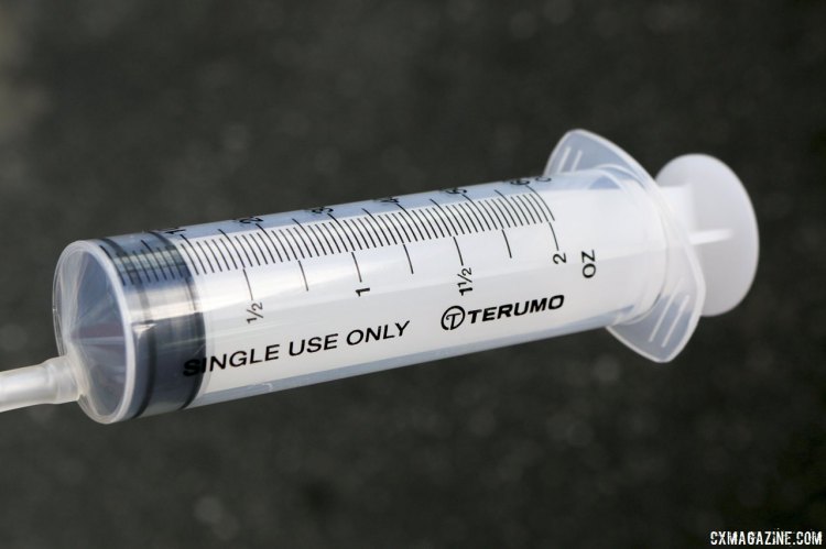 The Bontrager sealant injector: Confusing labeling, but smart features. © Cyclocross Magazine