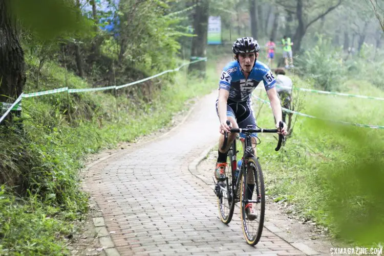 McDonald led early but struggled late in the 2014 Qiansen Trophy Race. © Cyclocross Magazine