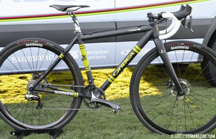 Katerina Nash's Orbea/Ibis cyclocross bike she rode to second place. CrossVegas 2014. © Cyclocross Magazine