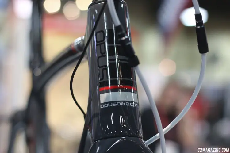 Opus’s Stelle 1.0 comes in five sizes, from 51-59, and its frame is made of T-700 carbon fiber. © Cyclocross Magazine