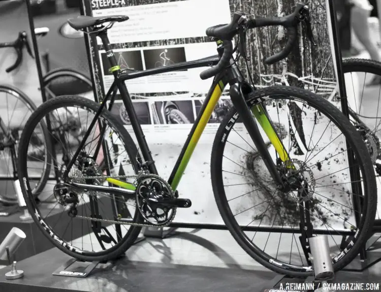 Garneau is introducing two models: the Steeple X, shown here, is their aluminum cyclocross bike equipped with Shimano 105. © Cyclocross Magazine