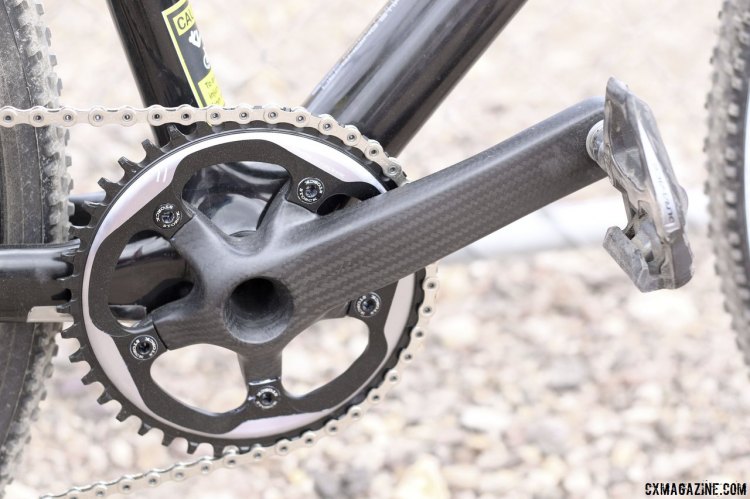 Storck's PowerArm cranks have been one of the lightest in the world since their introduction in 1993. Forgive the road pedals on Markus Strock's ride. © Cyclocross Magazine