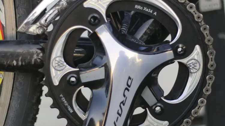 Wick Werks now has 4-arm chainrings, with a 42t and 44t available for Shimano cranksets. © Cyclocross Magazine